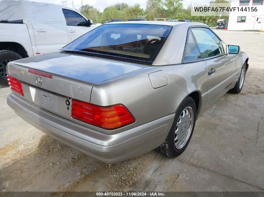 1997 Mercedes-Benz Sl 500 VIN: WDBFA67F4VF144156 Lot: 40753023