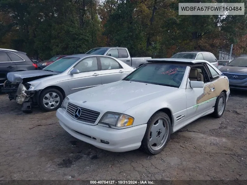 1998 Mercedes-Benz Sl 500 VIN: WDBFA67F0WF160484 Lot: 40754127