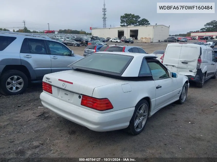 1998 Mercedes-Benz Sl 500 VIN: WDBFA67F0WF160484 Lot: 40754127