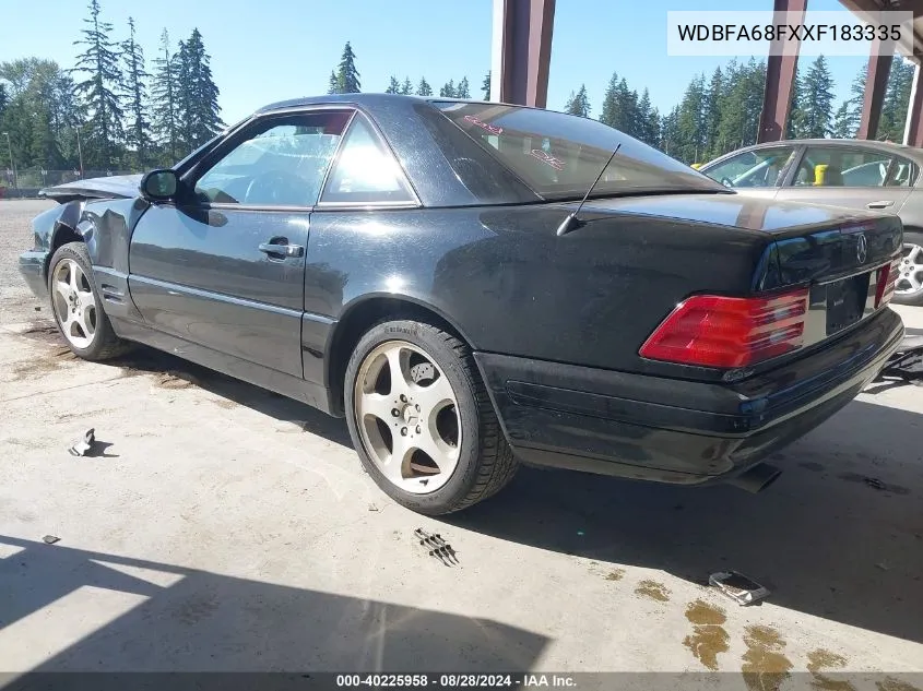 1999 Mercedes-Benz Sl 500 VIN: WDBFA68FXXF183335 Lot: 40225958