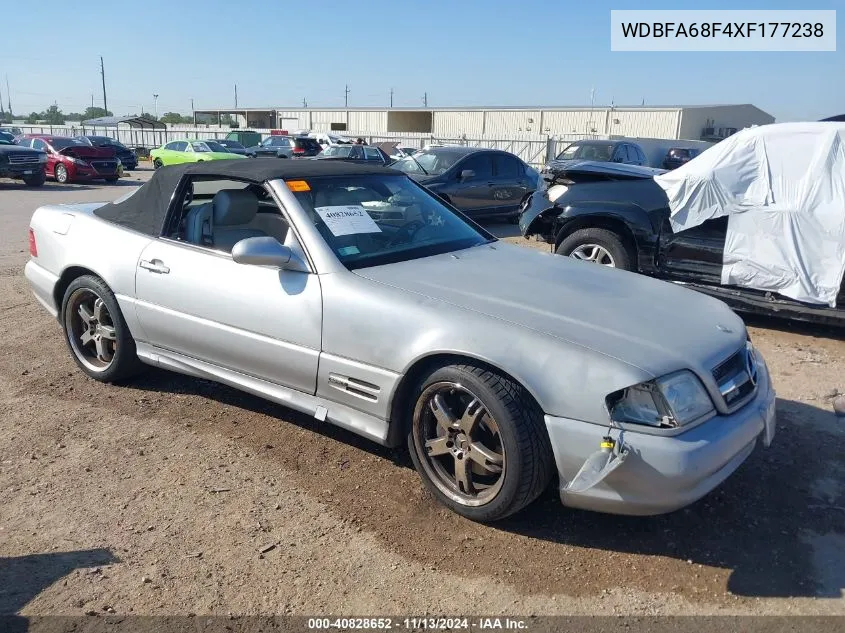 1999 Mercedes-Benz Sl 500 VIN: WDBFA68F4XF177238 Lot: 40828652