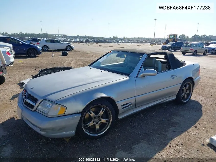 1999 Mercedes-Benz Sl 500 VIN: WDBFA68F4XF177238 Lot: 40828652