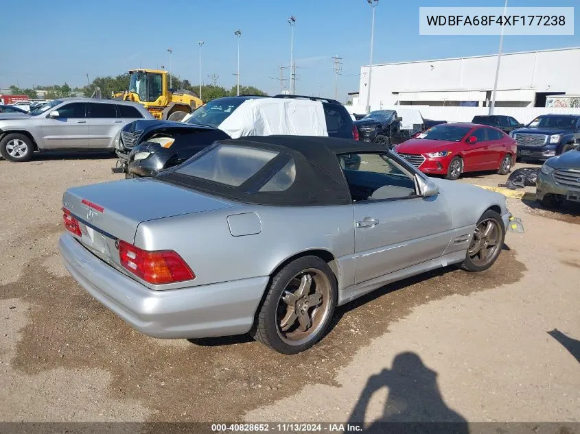 1999 Mercedes-Benz Sl 500 VIN: WDBFA68F4XF177238 Lot: 40828652