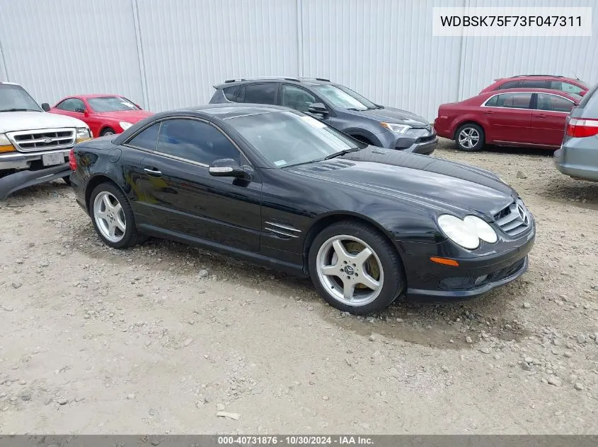 2003 Mercedes-Benz Sl 500 VIN: WDBSK75F73F047311 Lot: 40731876