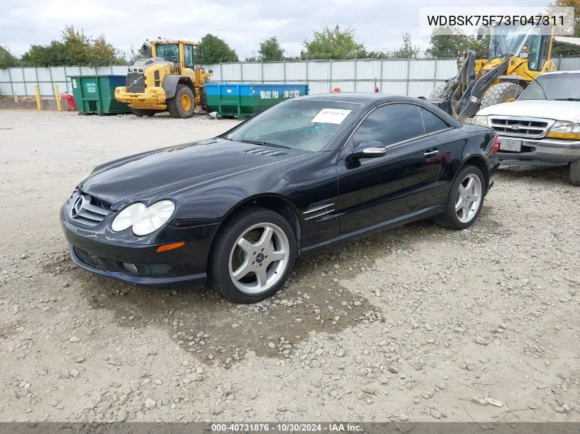 2003 Mercedes-Benz Sl 500 VIN: WDBSK75F73F047311 Lot: 40731876