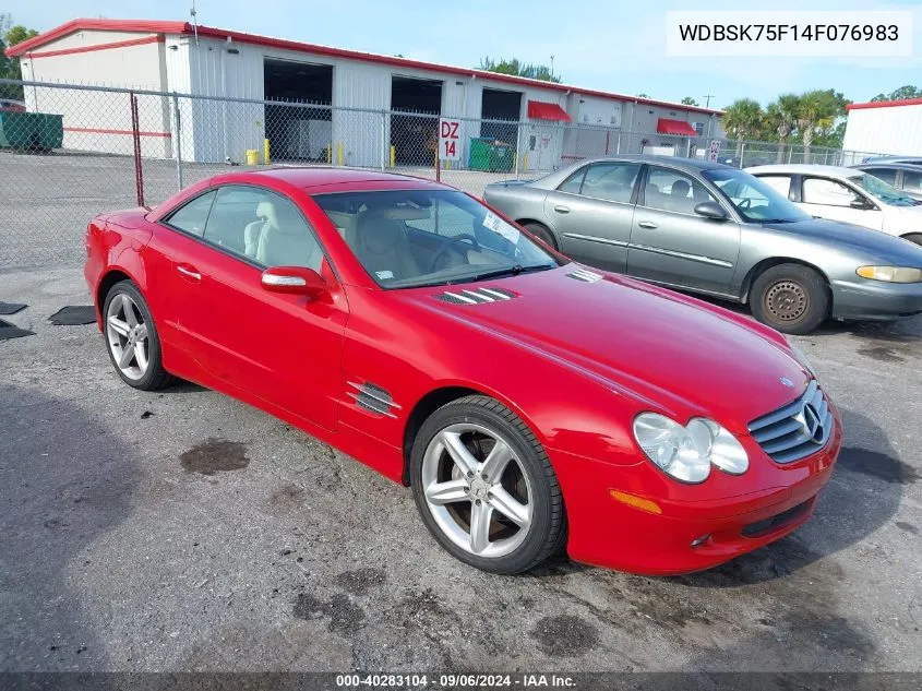 2004 Mercedes-Benz Sl 500 VIN: WDBSK75F14F076983 Lot: 40283104