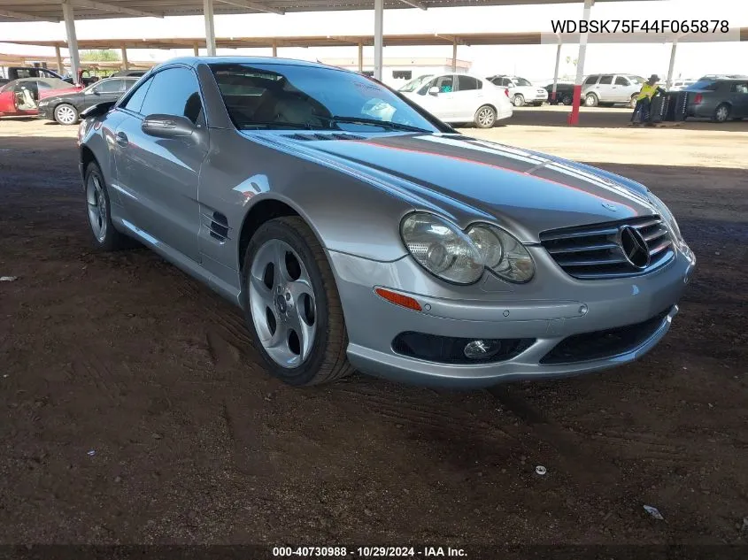 2004 Mercedes-Benz Sl-Class Base (A7) VIN: WDBSK75F44F065878 Lot: 40730988