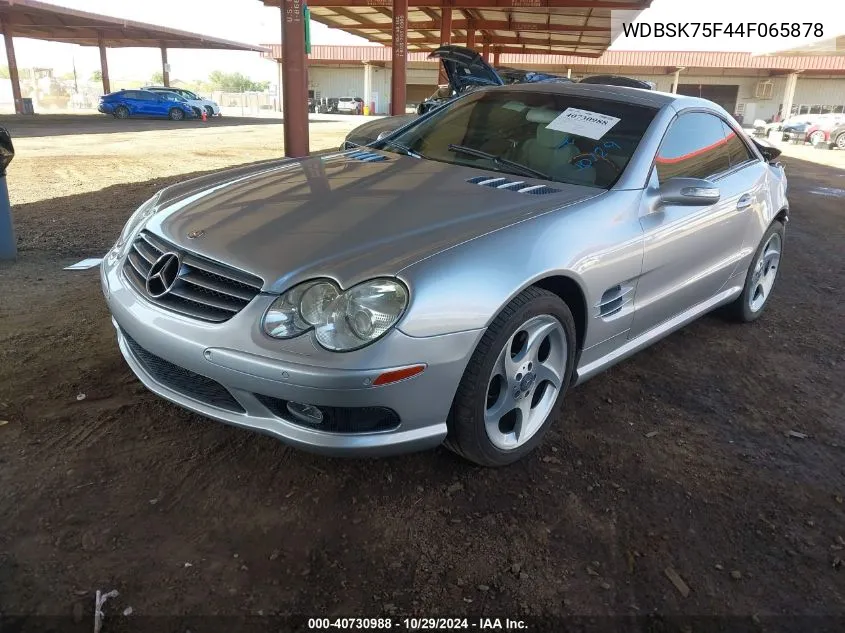 2004 Mercedes-Benz Sl-Class Base (A7) VIN: WDBSK75F44F065878 Lot: 40730988