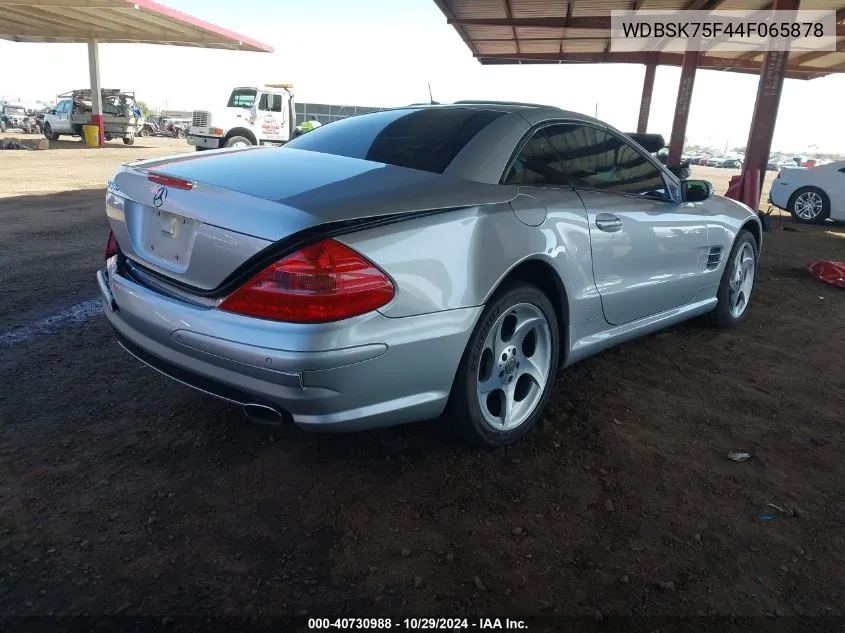 2004 Mercedes-Benz Sl-Class Base (A7) VIN: WDBSK75F44F065878 Lot: 40730988