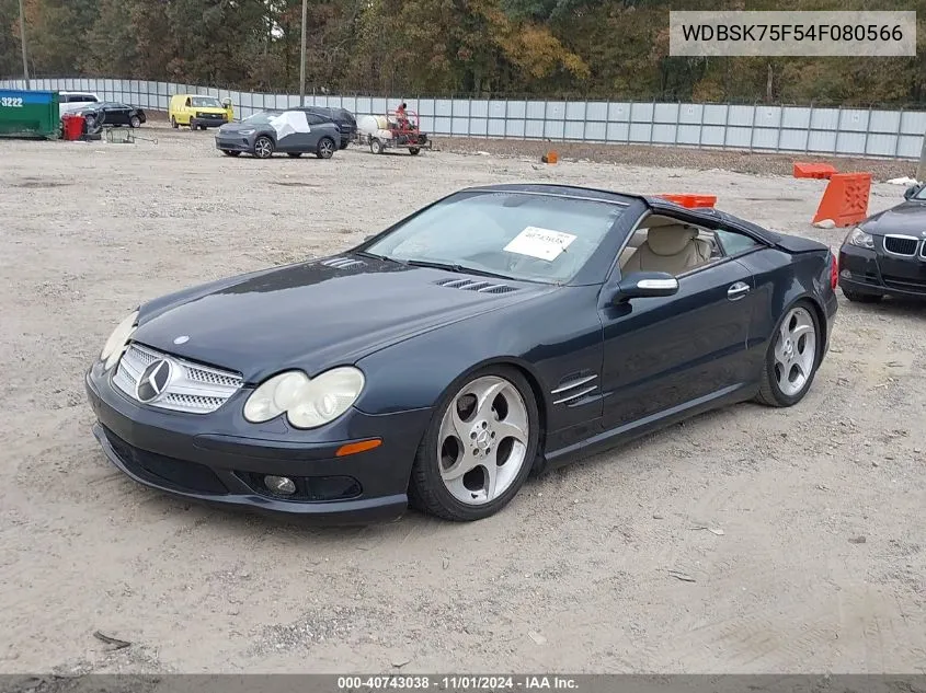 2004 Mercedes-Benz Sl 500 VIN: WDBSK75F54F080566 Lot: 40743038