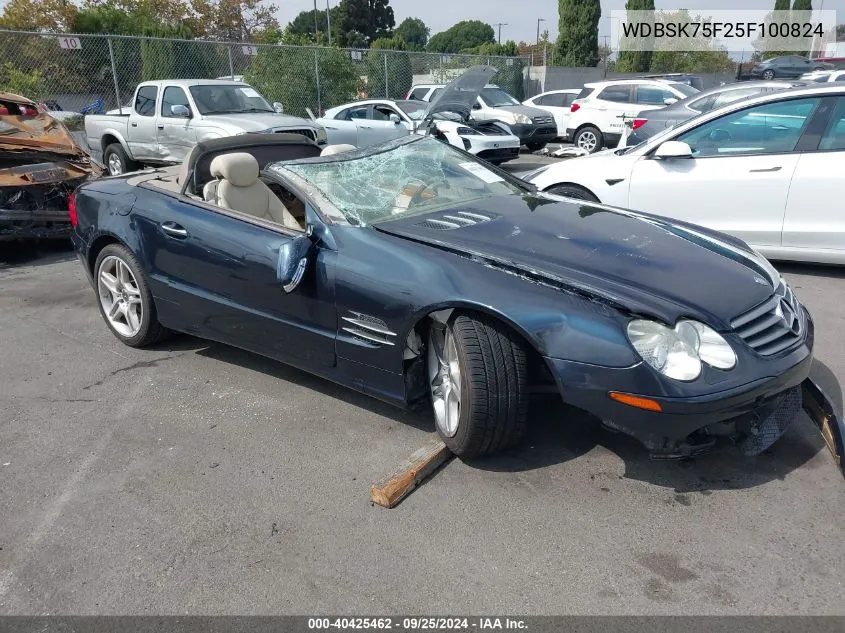 2005 Mercedes-Benz Sl 500 VIN: WDBSK75F25F100824 Lot: 40425462