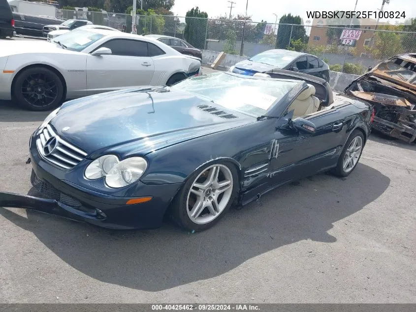 2005 Mercedes-Benz Sl 500 VIN: WDBSK75F25F100824 Lot: 40425462