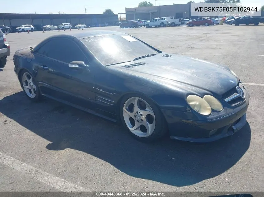 2005 Mercedes-Benz Sl 500 VIN: WDBSK75F05F102944 Lot: 40443368