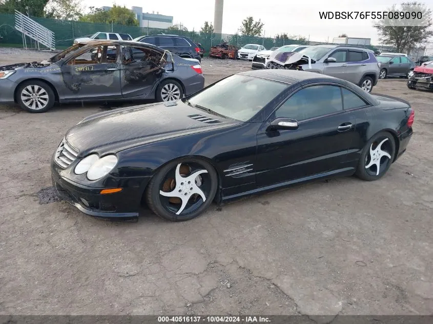 2005 Mercedes-Benz Sl 600 VIN: WDBSK76F55F089090 Lot: 40516137