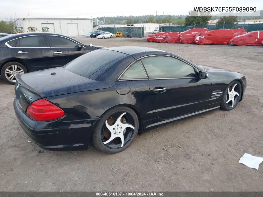 2005 Mercedes-Benz Sl 600 VIN: WDBSK76F55F089090 Lot: 40516137