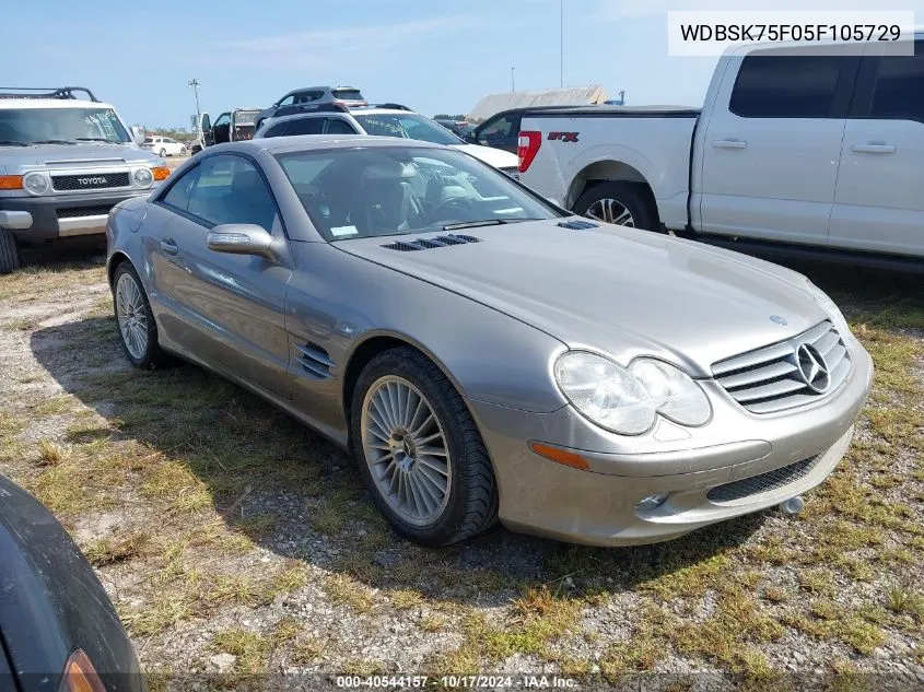 2005 Mercedes-Benz Sl 500 VIN: WDBSK75F05F105729 Lot: 40544157