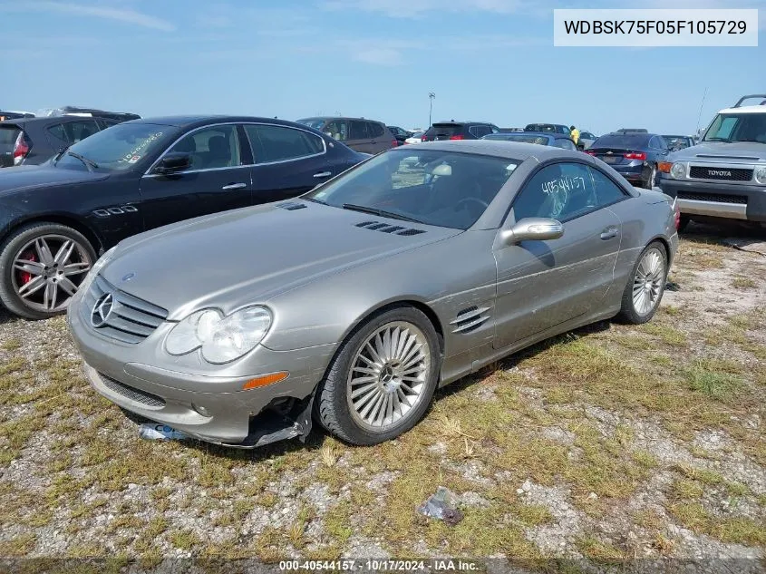 2005 Mercedes-Benz Sl 500 VIN: WDBSK75F05F105729 Lot: 40544157