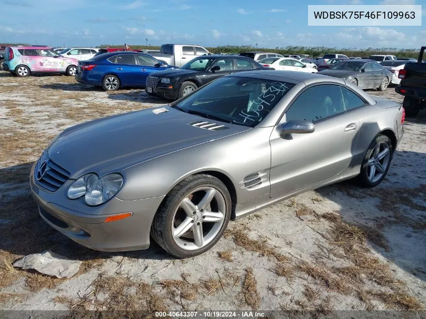 2006 Mercedes-Benz Sl 500 VIN: WDBSK75F46F109963 Lot: 40643307