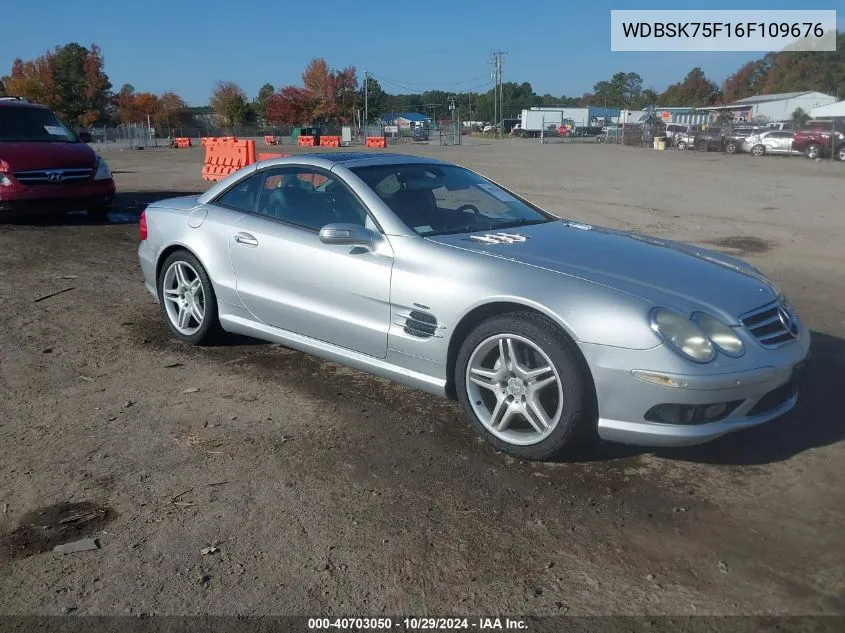 2006 Mercedes-Benz Sl 500 VIN: WDBSK75F16F109676 Lot: 40703050