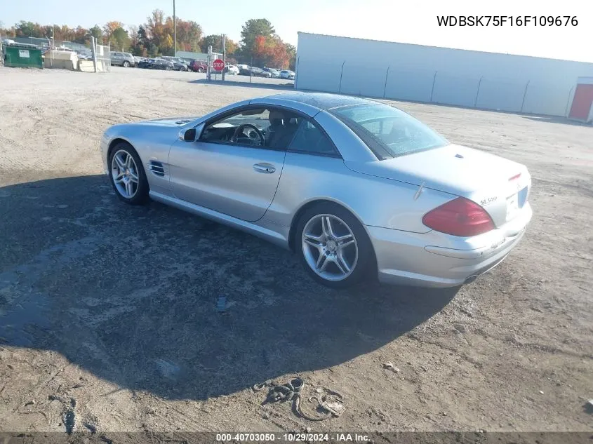 2006 Mercedes-Benz Sl 500 VIN: WDBSK75F16F109676 Lot: 40703050