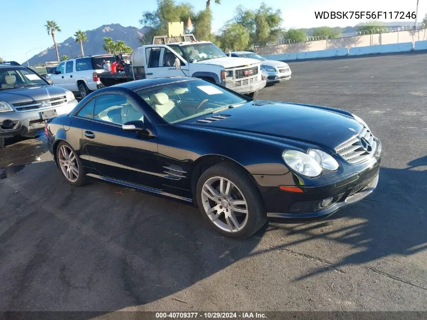 2006 Mercedes-Benz Sl 500 VIN: WDBSK75F56F117246 Lot: 40709377