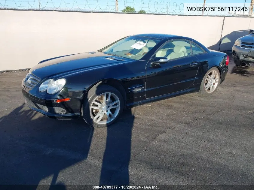 2006 Mercedes-Benz Sl 500 VIN: WDBSK75F56F117246 Lot: 40709377