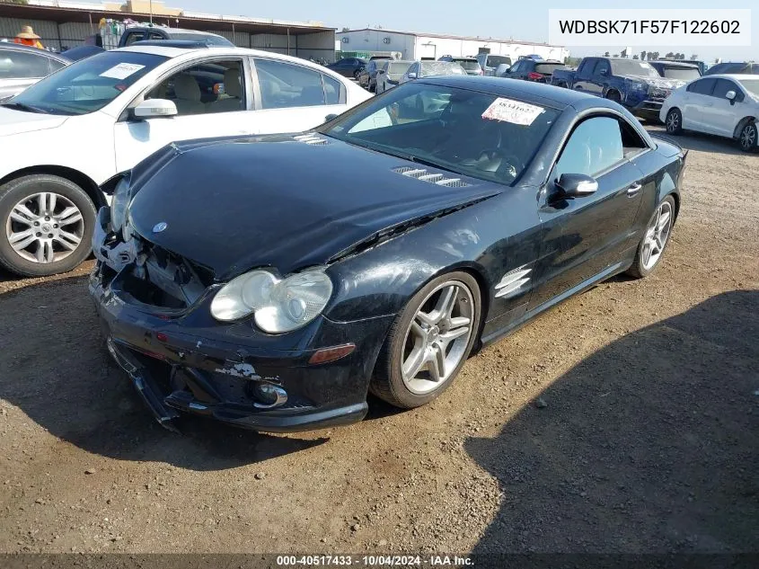 2007 Mercedes-Benz Sl 550 VIN: WDBSK71F57F122602 Lot: 40517433