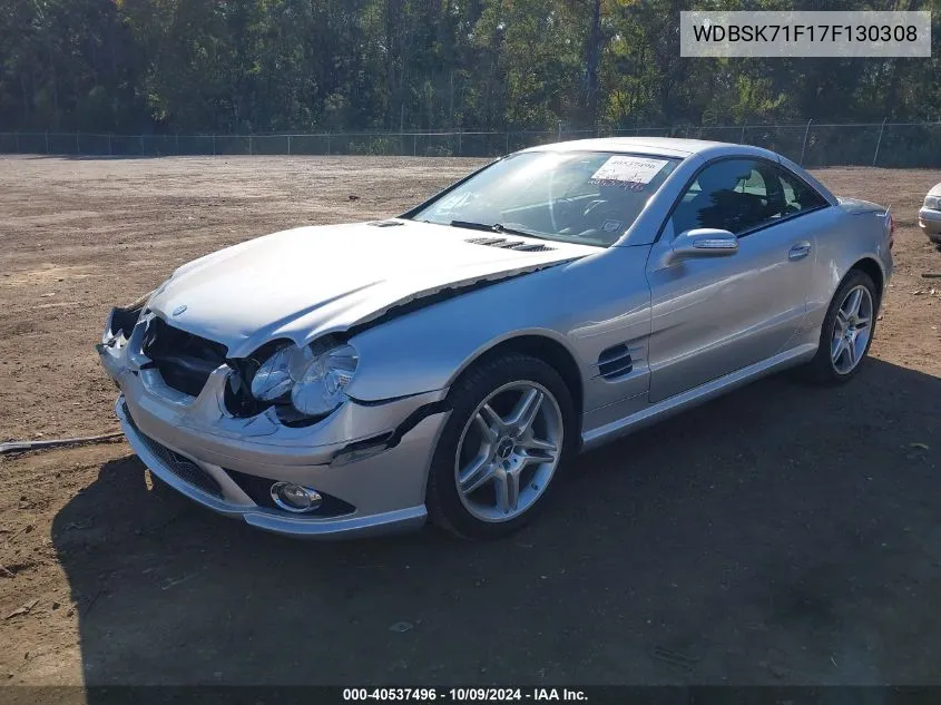 2007 Mercedes-Benz Sl 550 VIN: WDBSK71F17F130308 Lot: 40537496