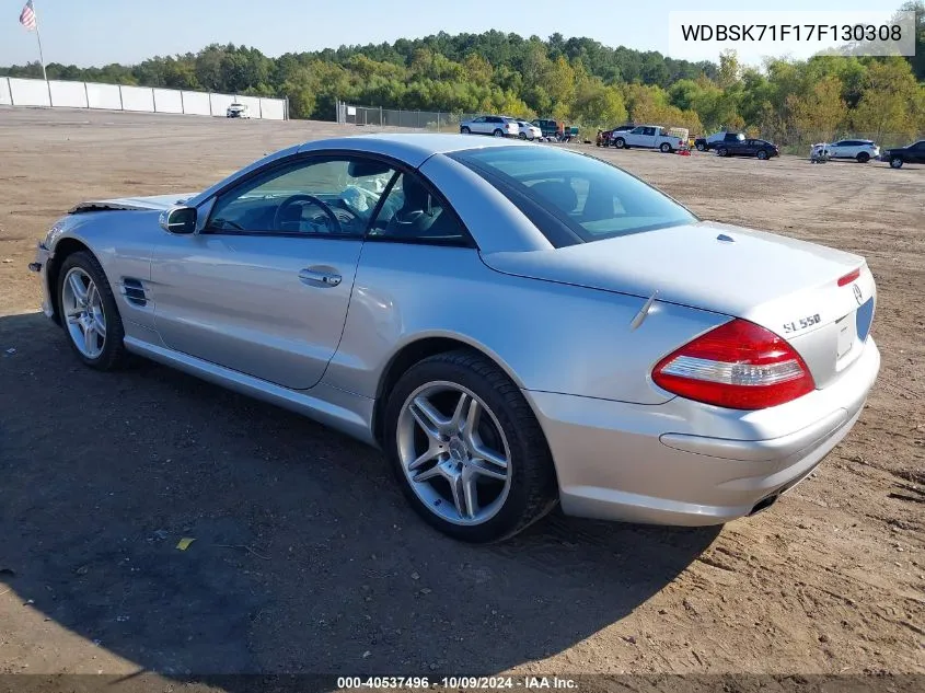 2007 Mercedes-Benz Sl 550 VIN: WDBSK71F17F130308 Lot: 40537496