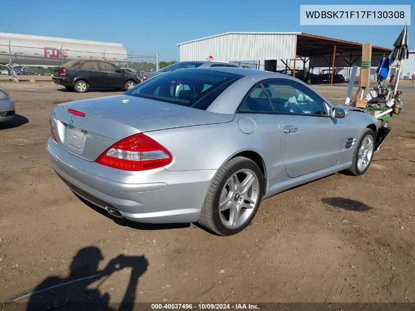 2007 Mercedes-Benz Sl 550 VIN: WDBSK71F17F130308 Lot: 40537496