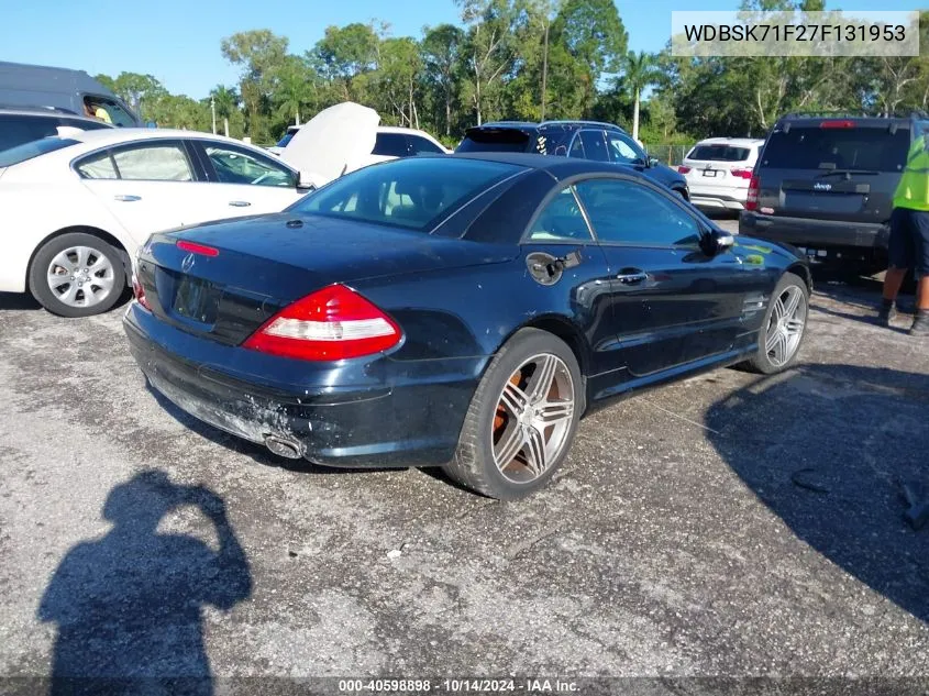 2007 Mercedes-Benz Sl 550 5.5L V8 VIN: WDBSK71F27F131953 Lot: 40598898