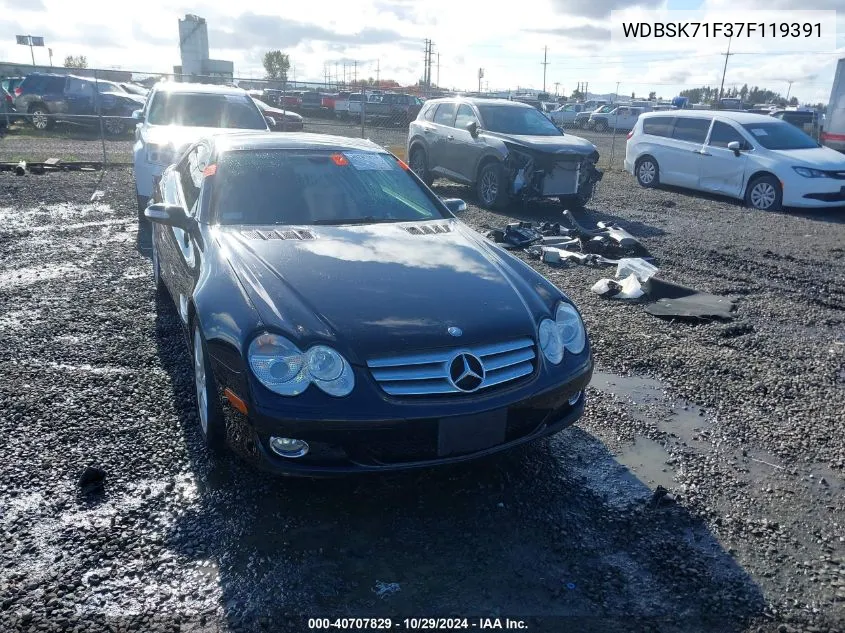 2007 Mercedes-Benz Sl 550 VIN: WDBSK71F37F119391 Lot: 40707829