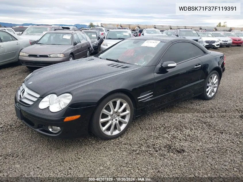 2007 Mercedes-Benz Sl 550 VIN: WDBSK71F37F119391 Lot: 40707829