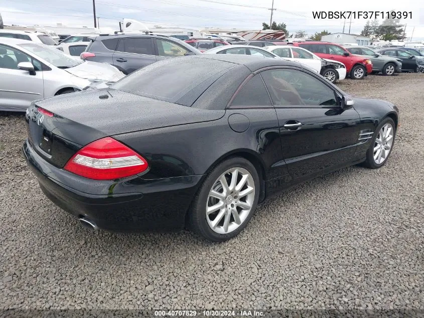 2007 Mercedes-Benz Sl 550 VIN: WDBSK71F37F119391 Lot: 40707829