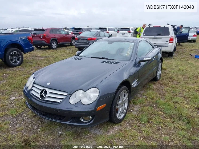 2008 Mercedes-Benz Sl 550 550 VIN: WDBSK71FX8F142040 Lot: 40474609