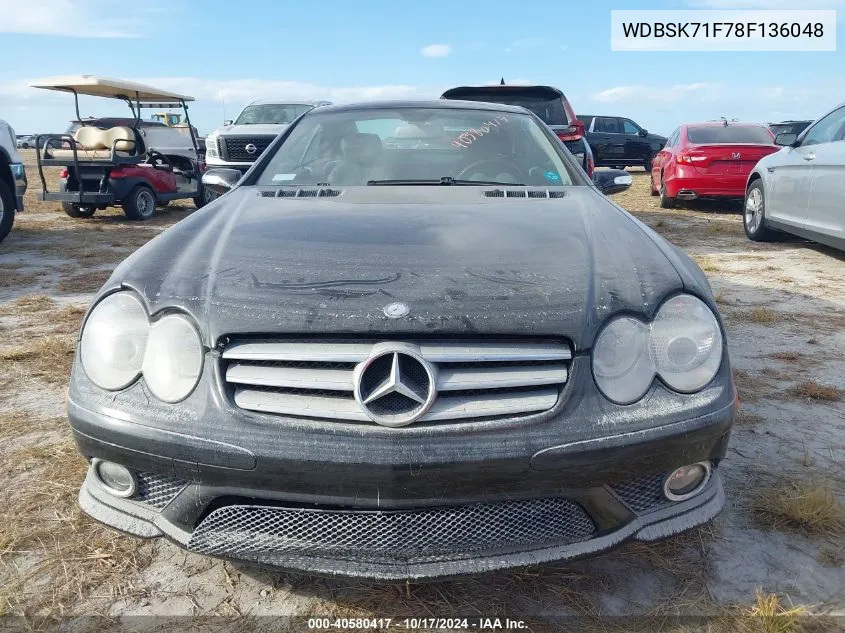 2008 Mercedes-Benz Sl 550 VIN: WDBSK71F78F136048 Lot: 40580417