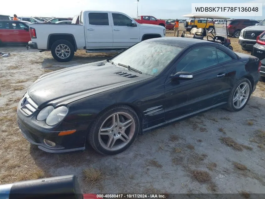 2008 Mercedes-Benz Sl 550 VIN: WDBSK71F78F136048 Lot: 40580417