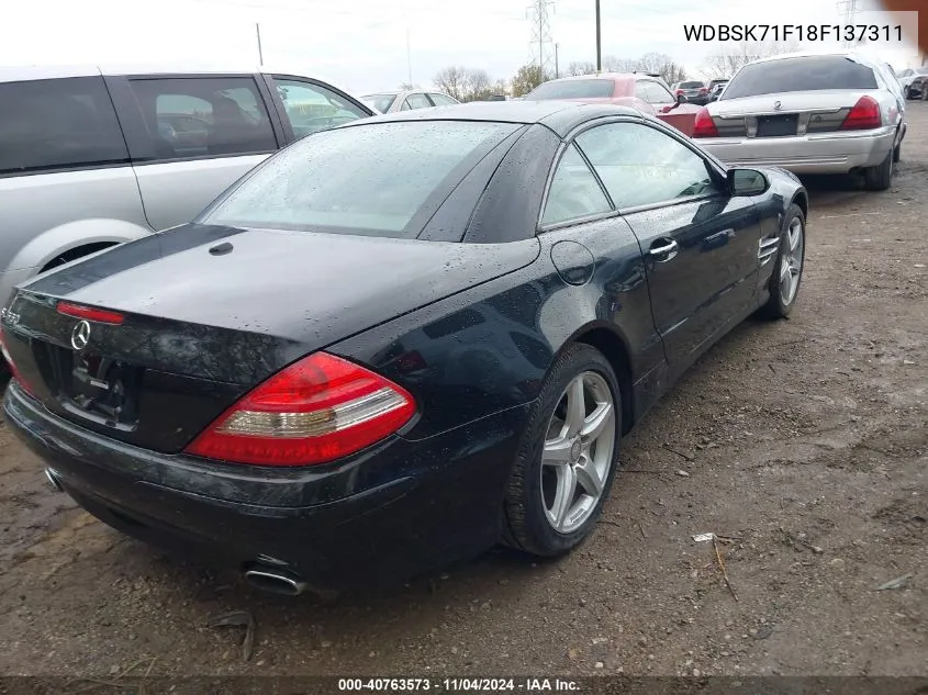 2008 Mercedes-Benz Sl VIN: WDBSK71F18F137311 Lot: 40763573