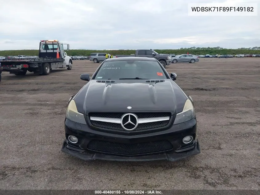 2009 Mercedes-Benz Sl 550 VIN: WDBSK71F89F149182 Lot: 40480155