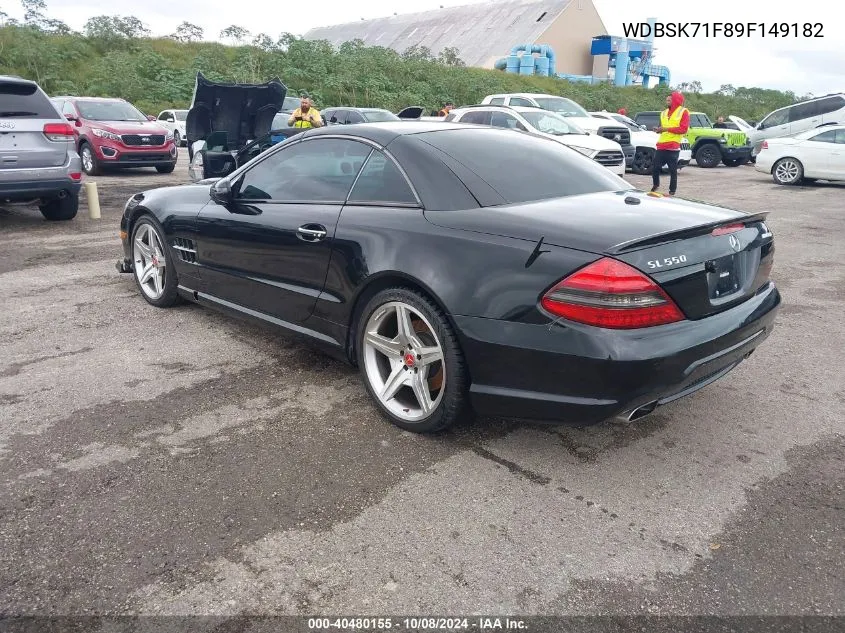 2009 Mercedes-Benz Sl 550 VIN: WDBSK71F89F149182 Lot: 40480155