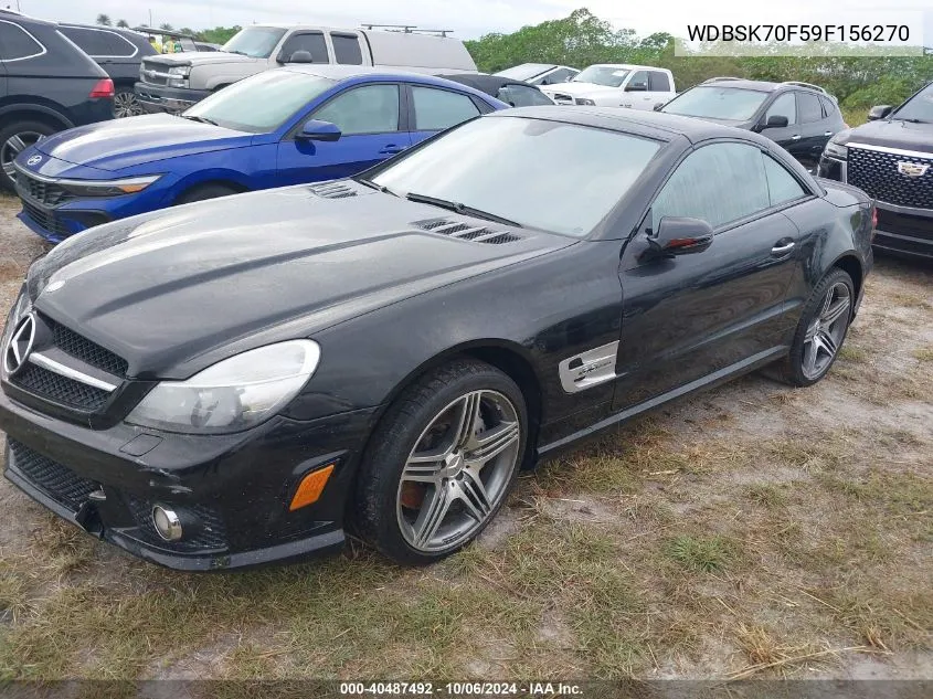 2009 Mercedes-Benz Sl 63 Amg VIN: WDBSK70F59F156270 Lot: 40487492