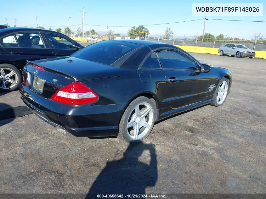 2009 Mercedes-Benz Sl 550 VIN: WDBSK71F89F143026 Lot: 40658642