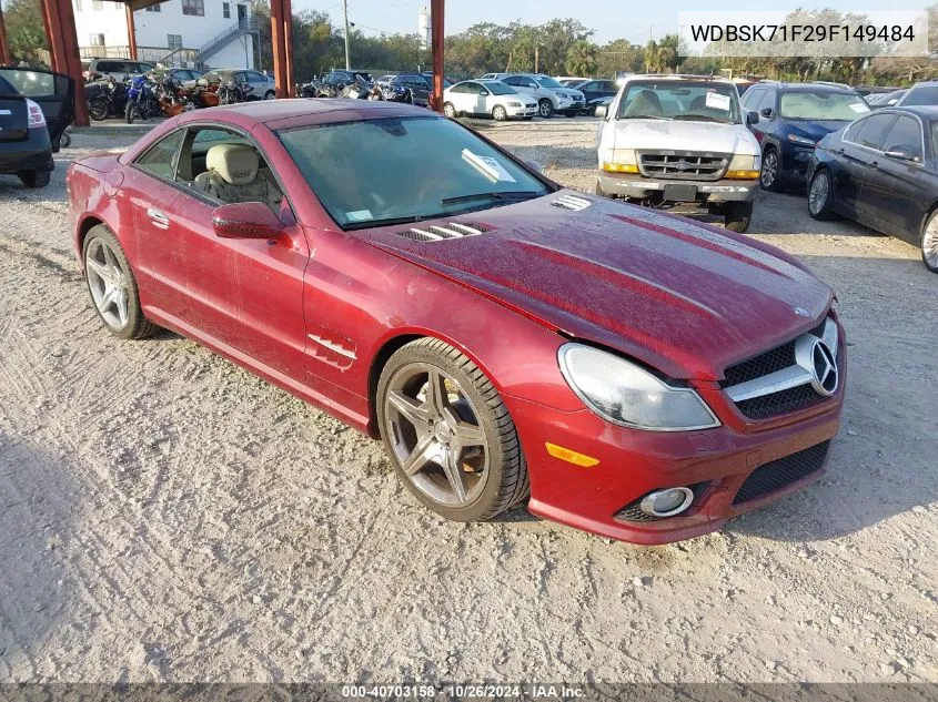 2009 Mercedes-Benz Sl 550 VIN: WDBSK71F29F149484 Lot: 40703158