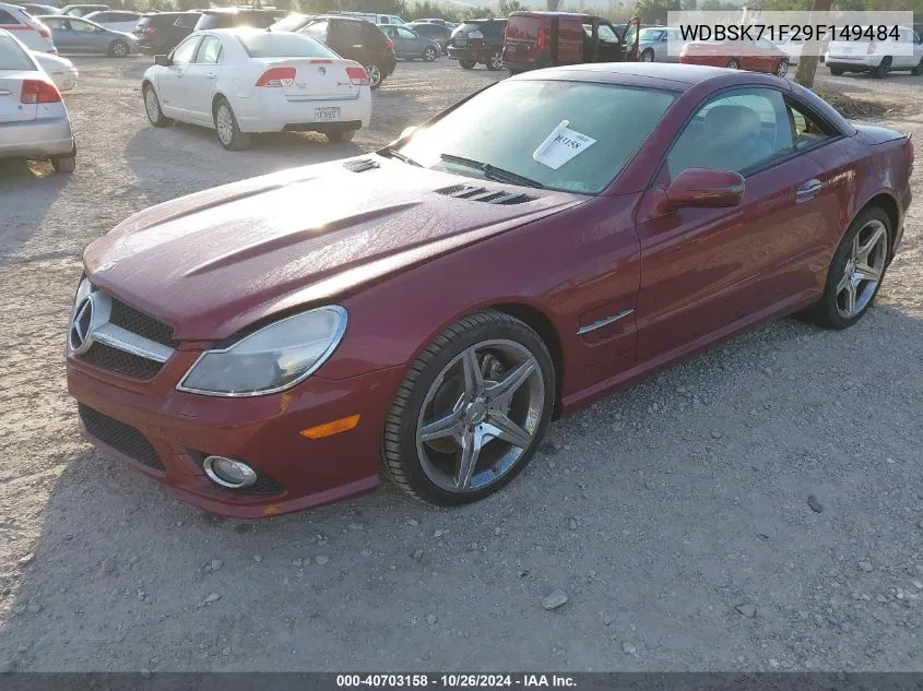 2009 Mercedes-Benz Sl 550 VIN: WDBSK71F29F149484 Lot: 40703158