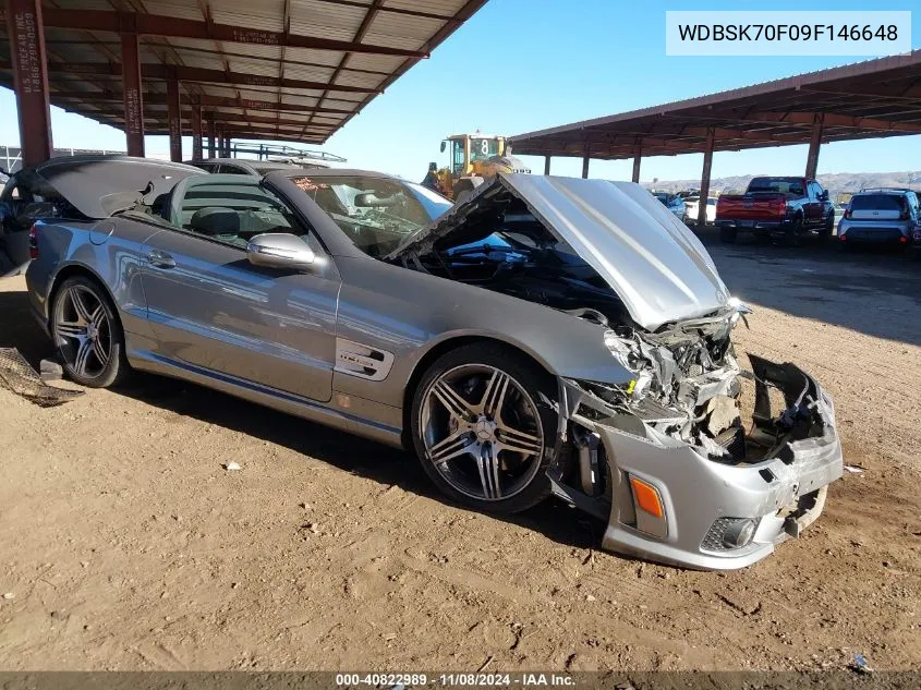 2009 Mercedes-Benz Sl 63 Amg VIN: WDBSK70F09F146648 Lot: 40822989