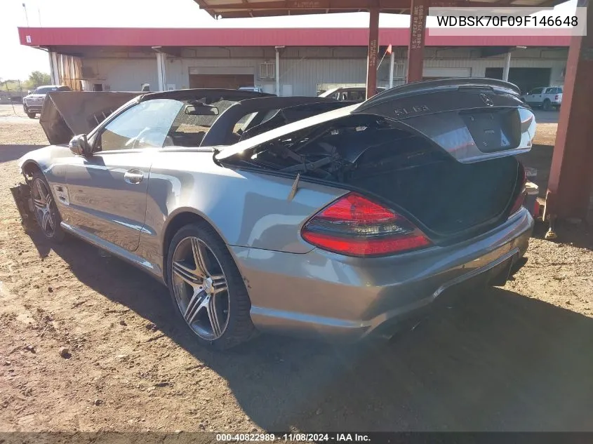 2009 Mercedes-Benz Sl 63 Amg VIN: WDBSK70F09F146648 Lot: 40822989