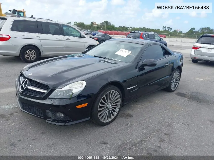 2011 Mercedes-Benz Sl 550 VIN: WDBSK7BA2BF166438 Lot: 40651839