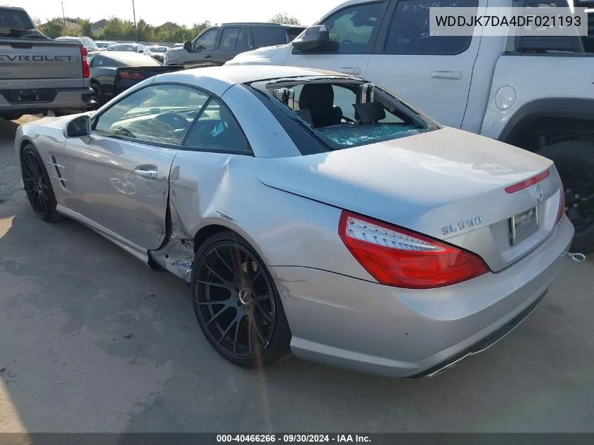 2013 Mercedes-Benz Sl 550 VIN: WDDJK7DA4DF021193 Lot: 40466266