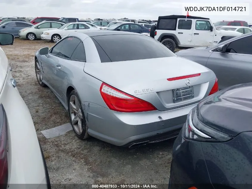 2013 Mercedes-Benz Sl 550 VIN: WDDJK7DA1DF014721 Lot: 40487933