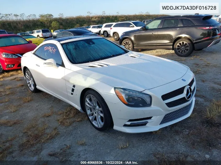 2013 Mercedes-Benz Sl 550 VIN: WDDJK7DA3DF016728 Lot: 40665536